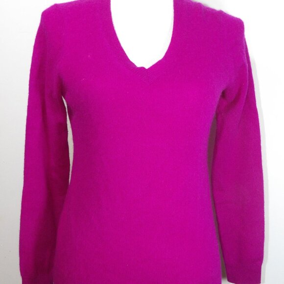 Share Charter Club 100% Cashmere Sweater Women's Petite Small Luxury Fuchsia Pin - Picture 5 of 6